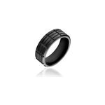 Bague fabio acier noir