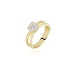 Bague gen plaqu or oxyde de zirconium