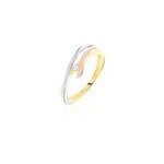 Bague giusta or tricolore diamant
