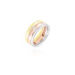 Bague hajila or tricolore diamant