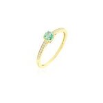 Bague hardy or jaune emeraude diamant