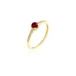 Bague hardy or jaune rubis diamant