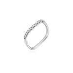 Bague infini pop argent blanc oxyde de zirconium