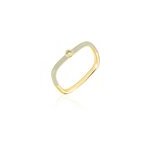 Bague infini pop argent jaune oxyde de zirconium
