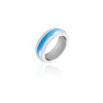 Bague ioann acier bicolore