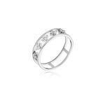Bague isia argent blanc oxyde de zirconium
