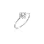 Bague isia argent blanc oxyde de zirconium