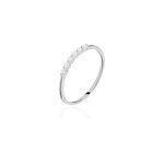 Bague jaquelyn argent blanc oxyde de zirconium