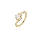 Bague joisse plaqu or oxyde de zirconium