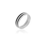 Bague jonc maewen acier blanc
