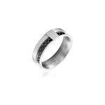 Bague karly acier blanc