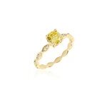Bague kurt plaqu or jaune oxyde de zirconium