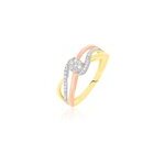 Bague kyliane or tricolore diamant