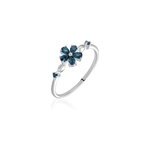 Bague laldilon argent blanc oxyde de zirconium
