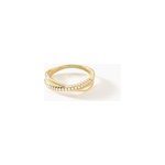 Bague lia plaqu or jaune oxyde de zirconium