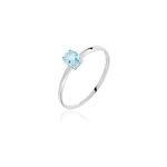 Bague lily or blanc topaze