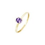 Bague lily or jaune amethyste