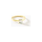 Bague lily or jaune topaze
