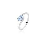 Bague loriane or blanc topaze et oxyde de zirconium Bague loriane or blanc topaze et oxyde de zirconium
