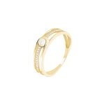 Bague louane or jaune oxyde de zirconium