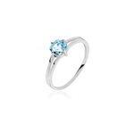Bague mahina or blanc topaze