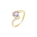 Bague maria - serena or jaune amethyste et oxyde de zirconium
