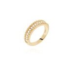Bague marie - baptistine plaqu or jaune oxyde de zirconium