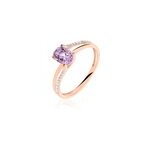 Bague marie - eva or rose amethyste et oxyde de zirconium Bague marie - eva or rose amethyste et oxyde de zirconium
