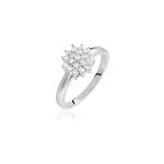 Bague maximille argent blanc oxyde de zirconium
