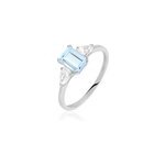 Bague medyna or blanc topaze et oxyde de zirconium