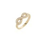 Bague merane plaqu or jaune oxyde de zirconium