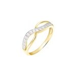 Bague mounira or jaune oxyde de zirconium