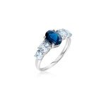 Bague muna or blanc topaze bleu london topaze topaze