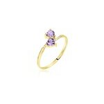 Bague myrtie or jaune amethyste violet oxyde de zirconium