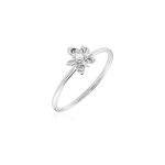 Bague narcisse dream argent blanc oxyde de zirconium