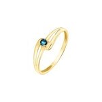 Bague nesryne or jaune saphir