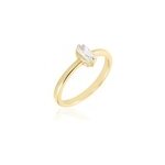 Bague nila plaqu� or jaune oxyde de zirconium
