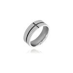 Bague odin acier bicolore