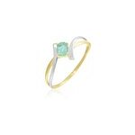 Bague or bicolore rosmunda emeraude