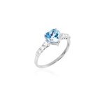 Bague or blanc fany topaze oxydes de zirconium