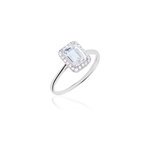 Bague or blanc goulven oxyde de zirconium