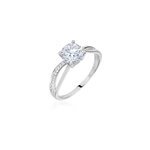 Bague or blanc ofelie solitaire oxyde