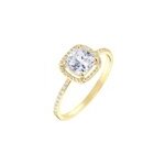 Bague or jaune adrienne oxydes de zirconium