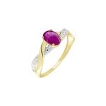 Bague or jaune candice rubis