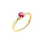Bague or jaune cassie rubis et diamant