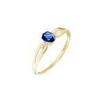 Bague or jaune ebrard saphir diamants