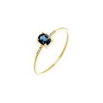 Bague or jaune jehane topaze oxydes de zirconium Bague or jaune jehane topaze oxydes de zirconium