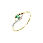 Bague or jaune karmele emeraude