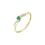 Bague or jaune levenez emeraude