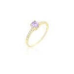 Bague or jaune manon amthyste